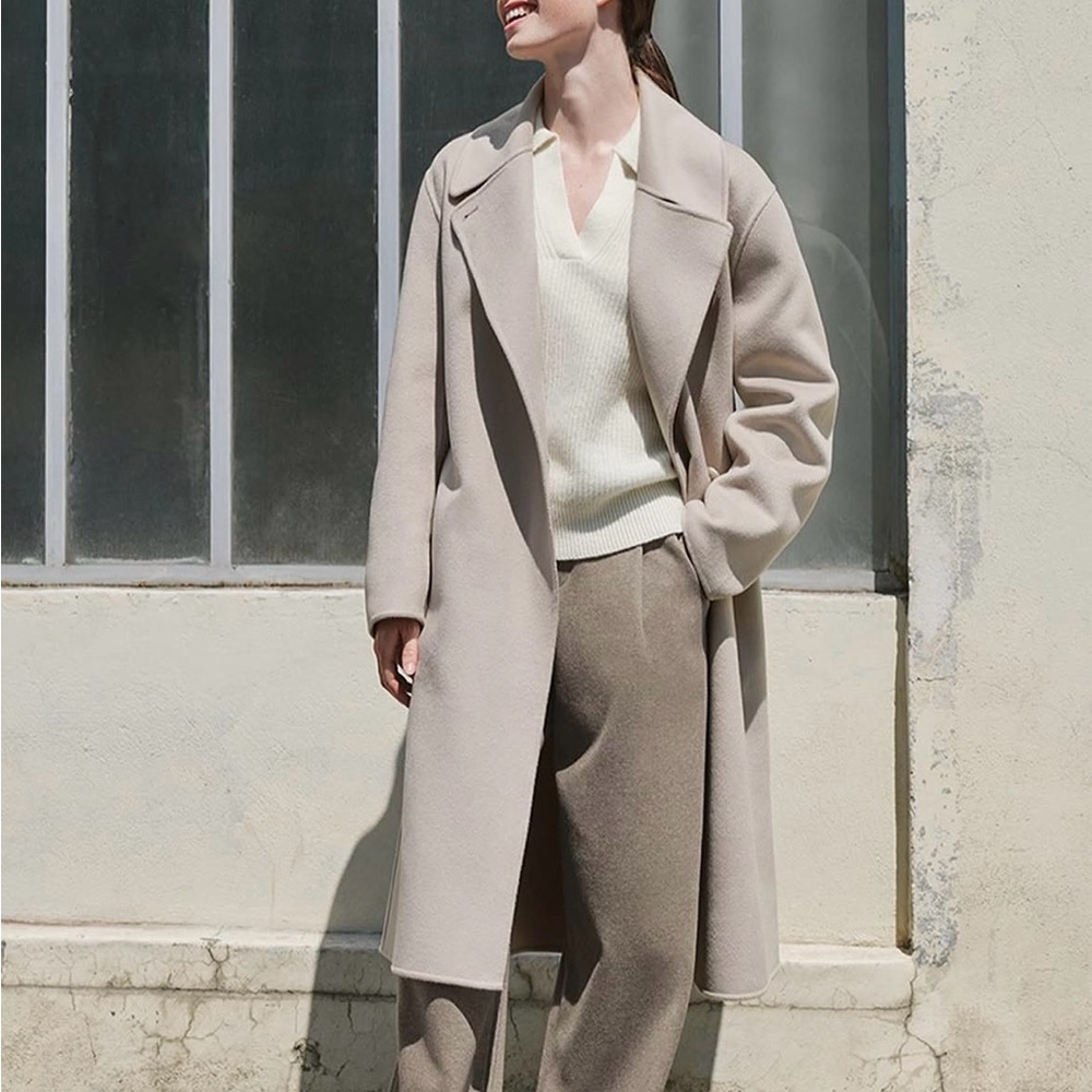 Uniqlo X COMPTOIR DES COTONNIERS Wool Blend Wrap Coat - Size S